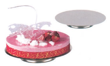 S/S FLAT RIM CAKE STAND 30X5CM