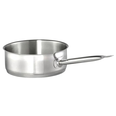 18-8 S/S LOW SAUCE PAN W/O LID D24XH10CM, 3.8L