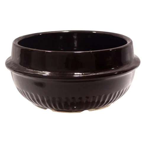 EARTHEN KOREAN STYLE BOWL D17.5XH9.4CM, #2, BLACK