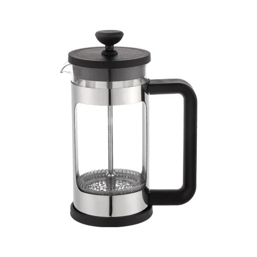 ARAMORO BOROSILICATE GLASS COFFEE PLUNGER WITH PP HANDLE & LID, 600ML