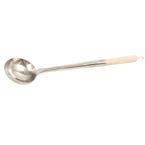 S/S FRYING LADLE SIZE 1, D15XL50CM, 12 TAHILS, ECONOMY