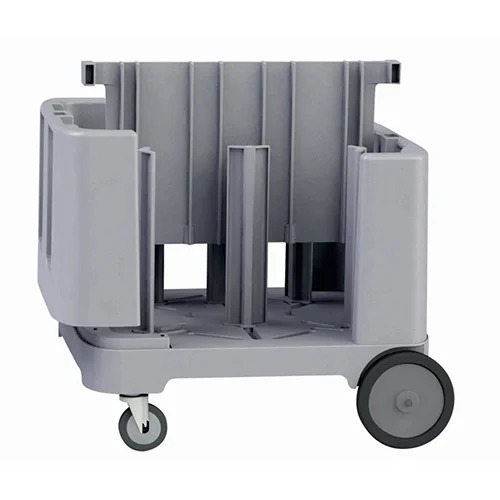 ADJUSTABLE DISH CADDY W/ 6 DIVIDER W/ VINYL COVER, L96XW86XH76.3CM, GREY, JIWINS