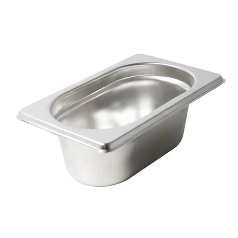201 S/S GN PAN 1/9 SIZE, 65MM DEEP, THICKNESS 0.6MM, STEELCRAFT BY SAFICO