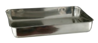 S/S RECTANGULAR PAN ROLLED EDGE 40X30X5CM