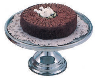 S/S CAKE STAND 13x7"