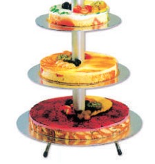 ALUMINIUM WEDDING CAKE STAND 3-TIER, 20CM, 26CM, 32CM