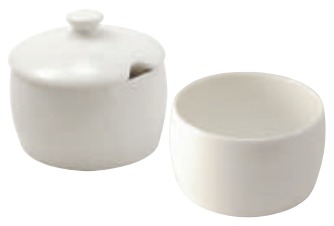 DURABLE WARE SUGAR BOWL W/ LID 250CC, ROYAL WHITE