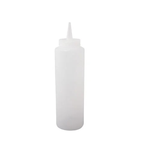 PE SQUEEZE BOTTLE, D50XH175MM, 8OZ, CLEAR, JIWINS