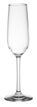 POLYCARBONATE FLUTE GLASS D55XH220MM, 6OZ