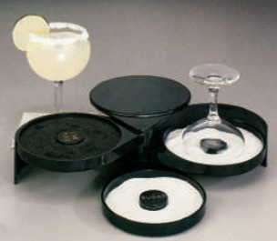 SALT & SUGAR GLASS RIMMER 3 TRAY