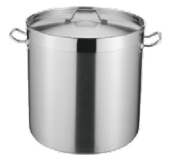 S/S STOCK POT D500XH500MM, 98L, W/ SANDWICH THERMORADIANT BOTTOM & COVER